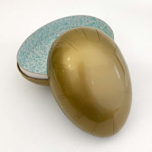 6" Golden Paper Easter Egg Container ~ Germany